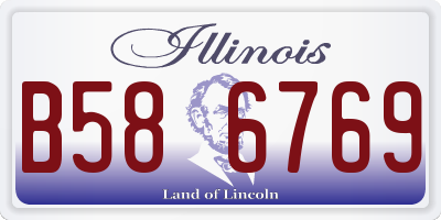 IL license plate B586769