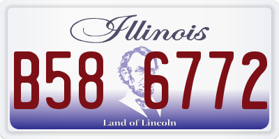 IL license plate B586772