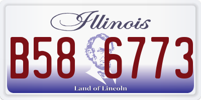 IL license plate B586773