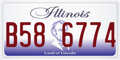 IL license plate B586774