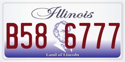 IL license plate B586777