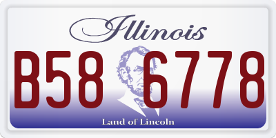 IL license plate B586778