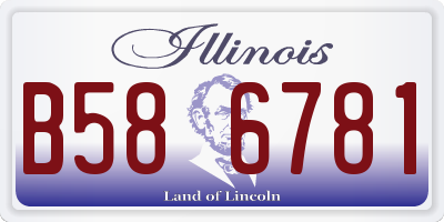 IL license plate B586781