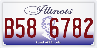 IL license plate B586782