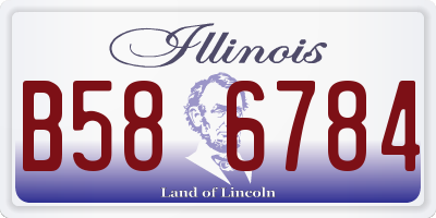 IL license plate B586784