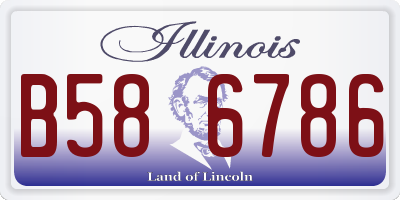 IL license plate B586786