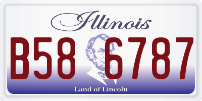 IL license plate B586787