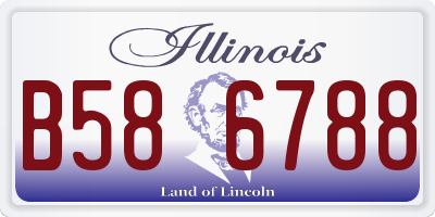 IL license plate B586788