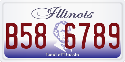 IL license plate B586789