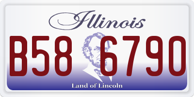 IL license plate B586790