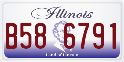 IL license plate B586791