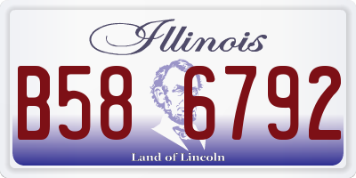 IL license plate B586792