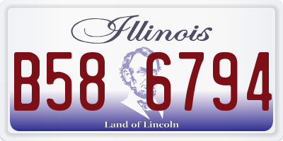 IL license plate B586794