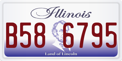 IL license plate B586795