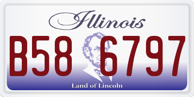 IL license plate B586797