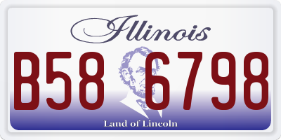 IL license plate B586798