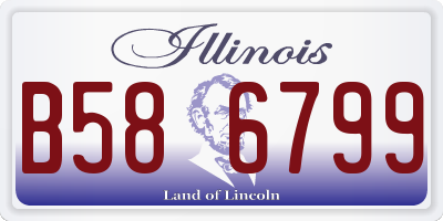 IL license plate B586799