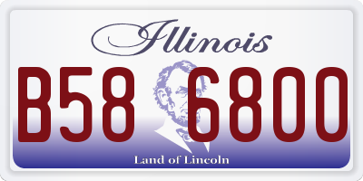 IL license plate B586800