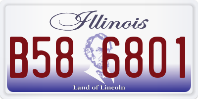 IL license plate B586801