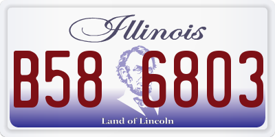IL license plate B586803