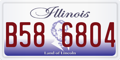 IL license plate B586804