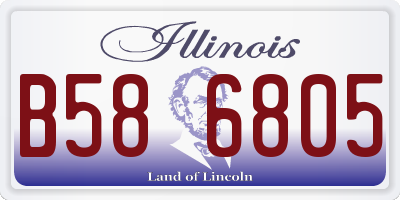 IL license plate B586805