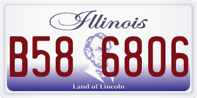 IL license plate B586806