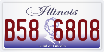 IL license plate B586808