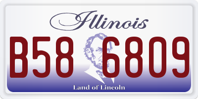 IL license plate B586809