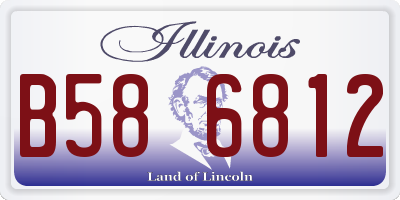 IL license plate B586812