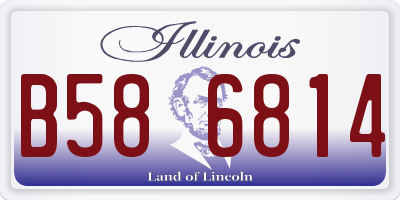 IL license plate B586814