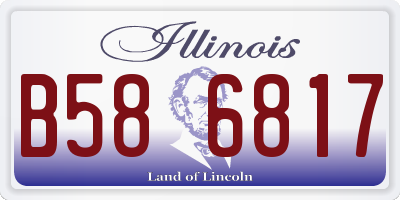 IL license plate B586817