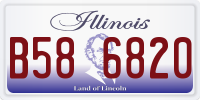 IL license plate B586820