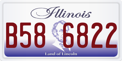 IL license plate B586822