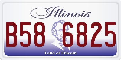 IL license plate B586825