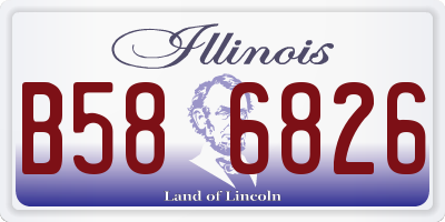 IL license plate B586826