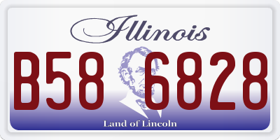 IL license plate B586828