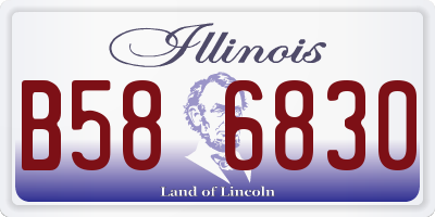 IL license plate B586830