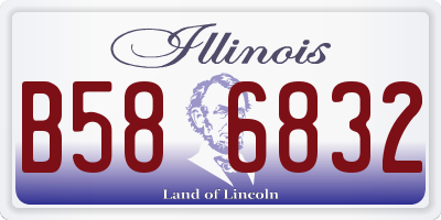 IL license plate B586832