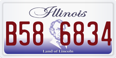 IL license plate B586834
