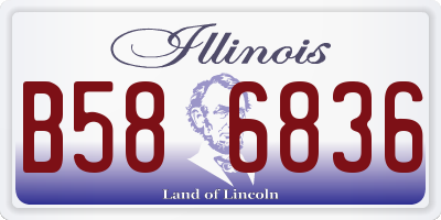 IL license plate B586836