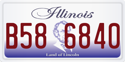 IL license plate B586840