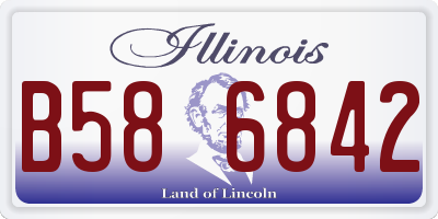 IL license plate B586842