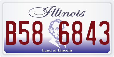 IL license plate B586843