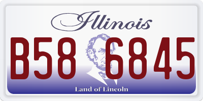 IL license plate B586845