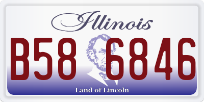 IL license plate B586846