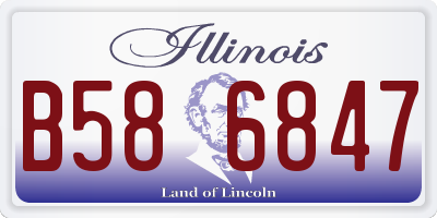 IL license plate B586847
