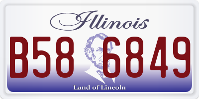 IL license plate B586849