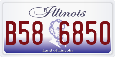 IL license plate B586850