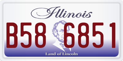IL license plate B586851